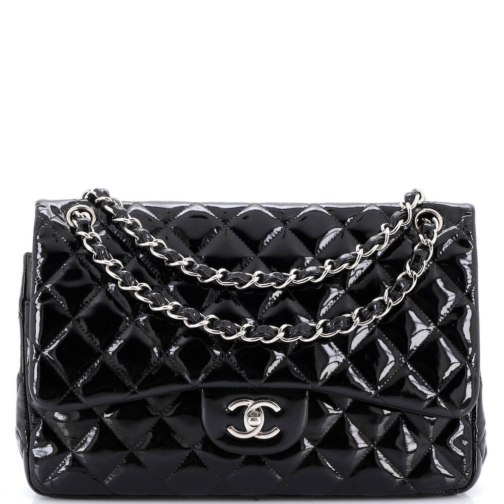 Chanel Jumbo Classic Double Flap Bag Quilted Patent